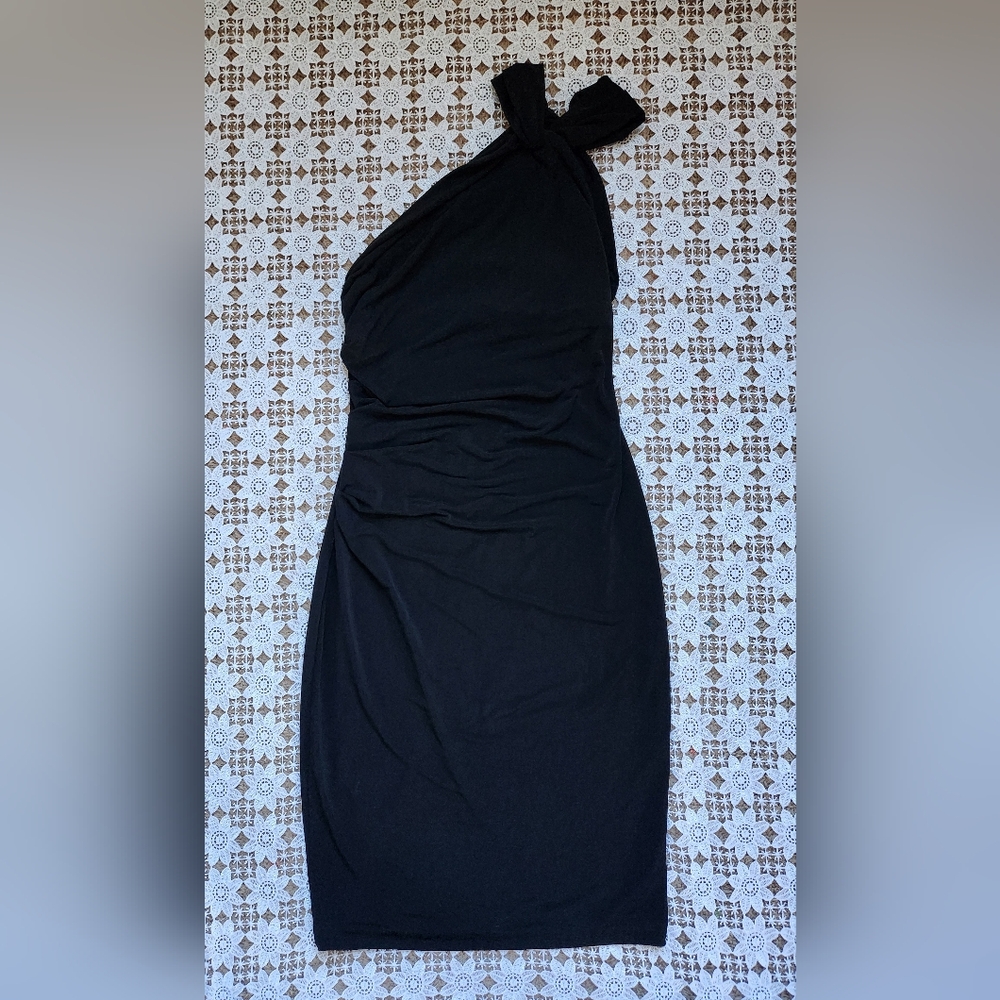Victoria Secret black asymmetric neckline dress